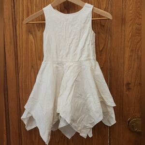 Classic White Girls' Party Dress